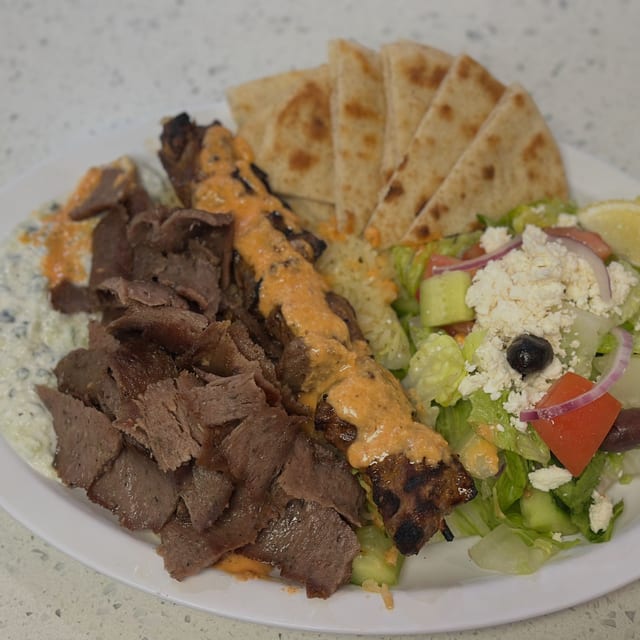 Gyros & Lamb Combo Plate.