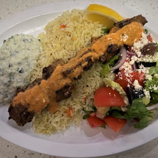 Lamb Souvlaki Plate