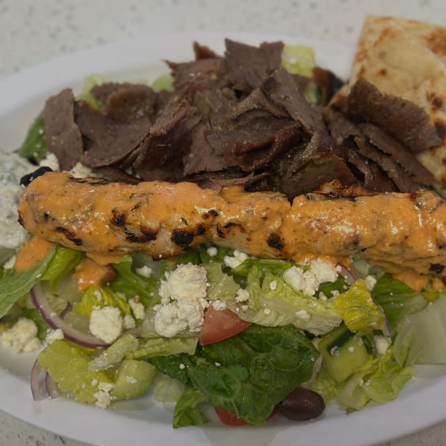 Chicken & Gyro Salad.