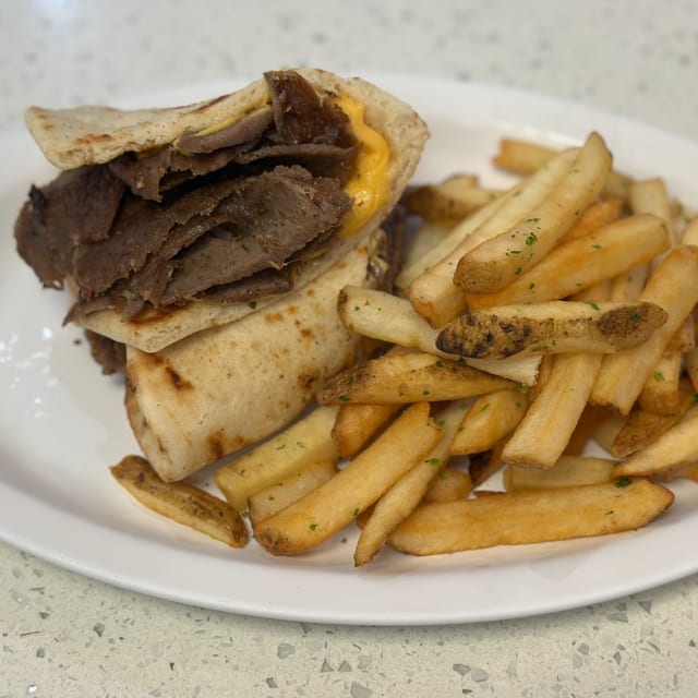 Grilled Gyros Cheese Pita.
