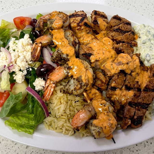 Steak & Shrimp Plate.