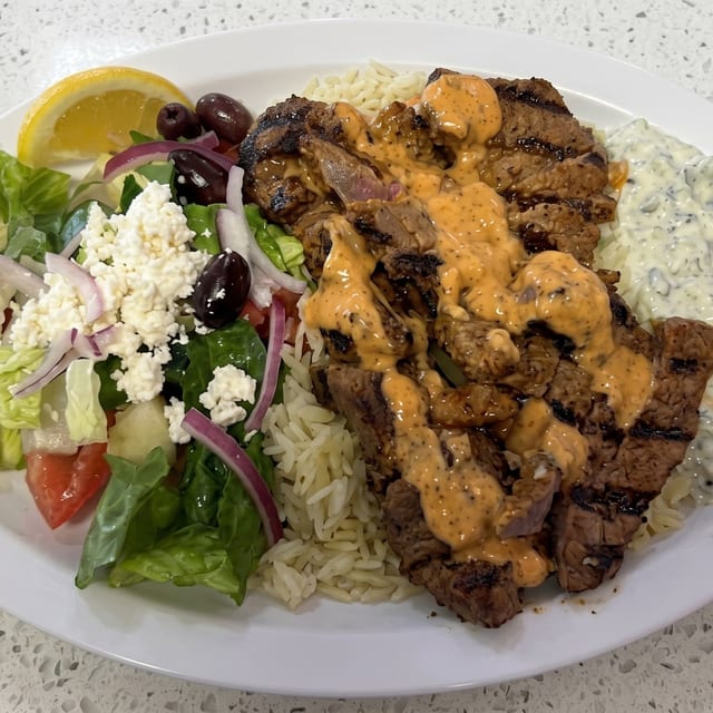 Lamb & Steak Plate.