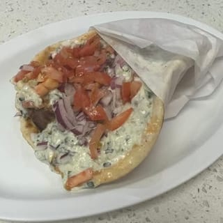 Lamb Souvlaki Sandwich