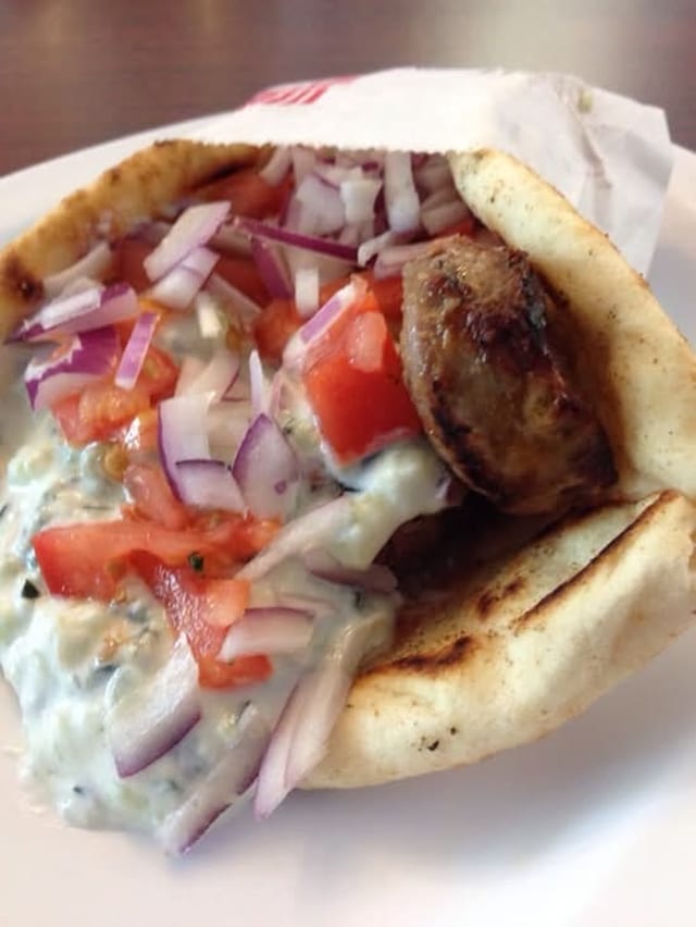 Steak Souvlaki Sandwich.